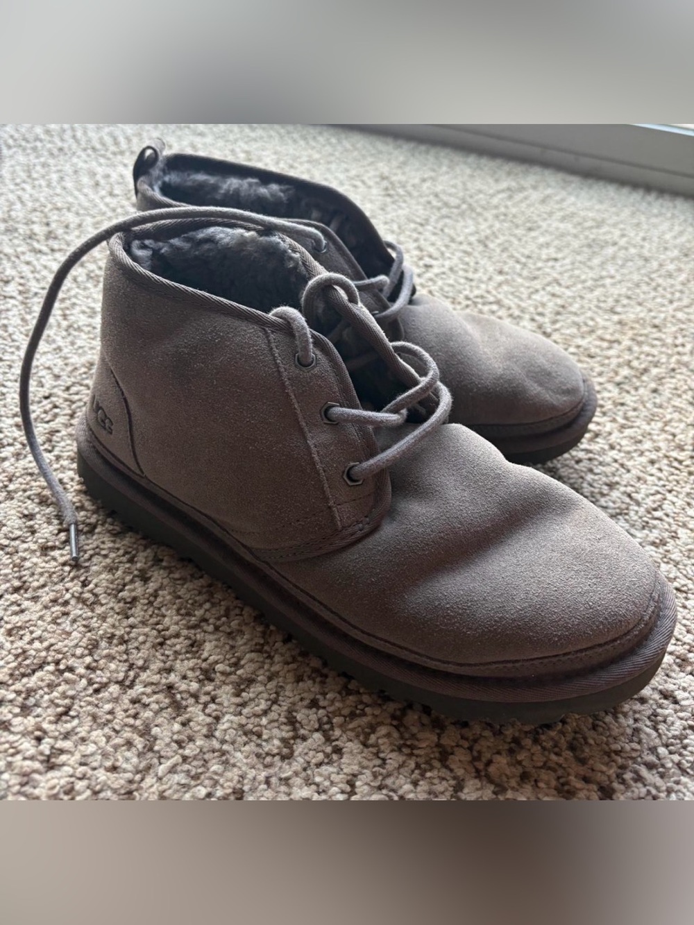 UGG Men's Lace-Up Boots in Gray Size 8